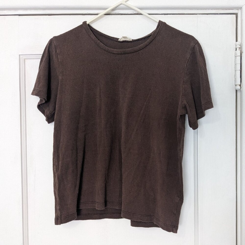 ozma classic tee regen silk noil jersey manzanita brown size extra large - Picture 2 of 5
